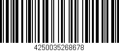Código de barras (EAN, GTIN, SKU, ISBN): '4250035268678'