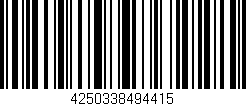 Código de barras (EAN, GTIN, SKU, ISBN): '4250338494415'