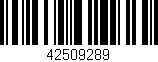 Código de barras (EAN, GTIN, SKU, ISBN): '42509289'
