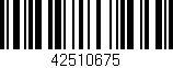 Código de barras (EAN, GTIN, SKU, ISBN): '42510675'