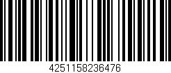 Código de barras (EAN, GTIN, SKU, ISBN): '4251158236476'