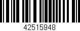 Código de barras (EAN, GTIN, SKU, ISBN): '42515948'