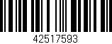 Código de barras (EAN, GTIN, SKU, ISBN): '42517593'