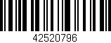 Código de barras (EAN, GTIN, SKU, ISBN): '42520796'