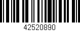 Código de barras (EAN, GTIN, SKU, ISBN): '42520890'