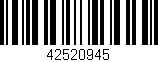 Código de barras (EAN, GTIN, SKU, ISBN): '42520945'