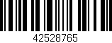 Código de barras (EAN, GTIN, SKU, ISBN): '42528765'