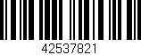 Código de barras (EAN, GTIN, SKU, ISBN): '42537821'