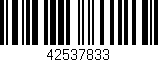 Código de barras (EAN, GTIN, SKU, ISBN): '42537833'
