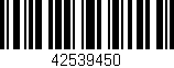 Código de barras (EAN, GTIN, SKU, ISBN): '42539450'