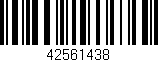 Código de barras (EAN, GTIN, SKU, ISBN): '42561438'