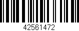 Código de barras (EAN, GTIN, SKU, ISBN): '42561472'