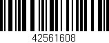 Código de barras (EAN, GTIN, SKU, ISBN): '42561608'