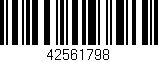 Código de barras (EAN, GTIN, SKU, ISBN): '42561798'