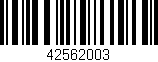 Código de barras (EAN, GTIN, SKU, ISBN): '42562003'