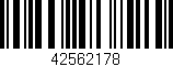 Código de barras (EAN, GTIN, SKU, ISBN): '42562178'