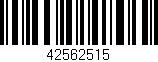 Código de barras (EAN, GTIN, SKU, ISBN): '42562515'