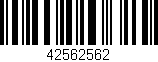 Código de barras (EAN, GTIN, SKU, ISBN): '42562562'