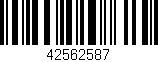 Código de barras (EAN, GTIN, SKU, ISBN): '42562587'