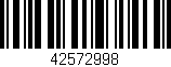 Código de barras (EAN, GTIN, SKU, ISBN): '42572998'