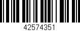 Código de barras (EAN, GTIN, SKU, ISBN): '42574351'