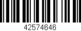 Código de barras (EAN, GTIN, SKU, ISBN): '42574646'