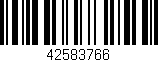 Código de barras (EAN, GTIN, SKU, ISBN): '42583766'