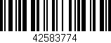 Código de barras (EAN, GTIN, SKU, ISBN): '42583774'