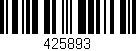 Código de barras (EAN, GTIN, SKU, ISBN): '425893'