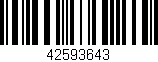 Código de barras (EAN, GTIN, SKU, ISBN): '42593643'