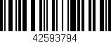 Código de barras (EAN, GTIN, SKU, ISBN): '42593794'