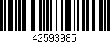 Código de barras (EAN, GTIN, SKU, ISBN): '42593985'