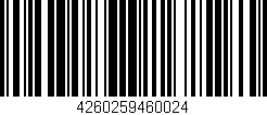 Código de barras (EAN, GTIN, SKU, ISBN): '4260259460024'