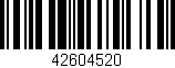 Código de barras (EAN, GTIN, SKU, ISBN): '42604520'