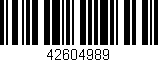 Código de barras (EAN, GTIN, SKU, ISBN): '42604989'