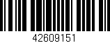 Código de barras (EAN, GTIN, SKU, ISBN): '42609151'