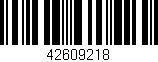 Código de barras (EAN, GTIN, SKU, ISBN): '42609218'