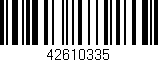 Código de barras (EAN, GTIN, SKU, ISBN): '42610335'