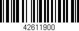 Código de barras (EAN, GTIN, SKU, ISBN): '42611900'
