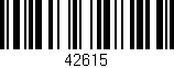 Código de barras (EAN, GTIN, SKU, ISBN): '42615'