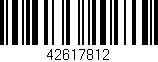 Código de barras (EAN, GTIN, SKU, ISBN): '42617812'