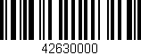 Código de barras (EAN, GTIN, SKU, ISBN): '42630000'