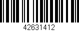 Código de barras (EAN, GTIN, SKU, ISBN): '42631412'