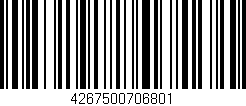 Código de barras (EAN, GTIN, SKU, ISBN): '4267500706801'