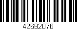 Código de barras (EAN, GTIN, SKU, ISBN): '42692076'