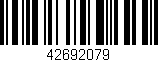 Código de barras (EAN, GTIN, SKU, ISBN): '42692079'