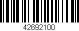 Código de barras (EAN, GTIN, SKU, ISBN): '42692100'