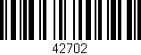 Código de barras (EAN, GTIN, SKU, ISBN): '42702'