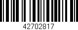 Código de barras (EAN, GTIN, SKU, ISBN): '42702817'