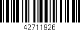Código de barras (EAN, GTIN, SKU, ISBN): '42711926'